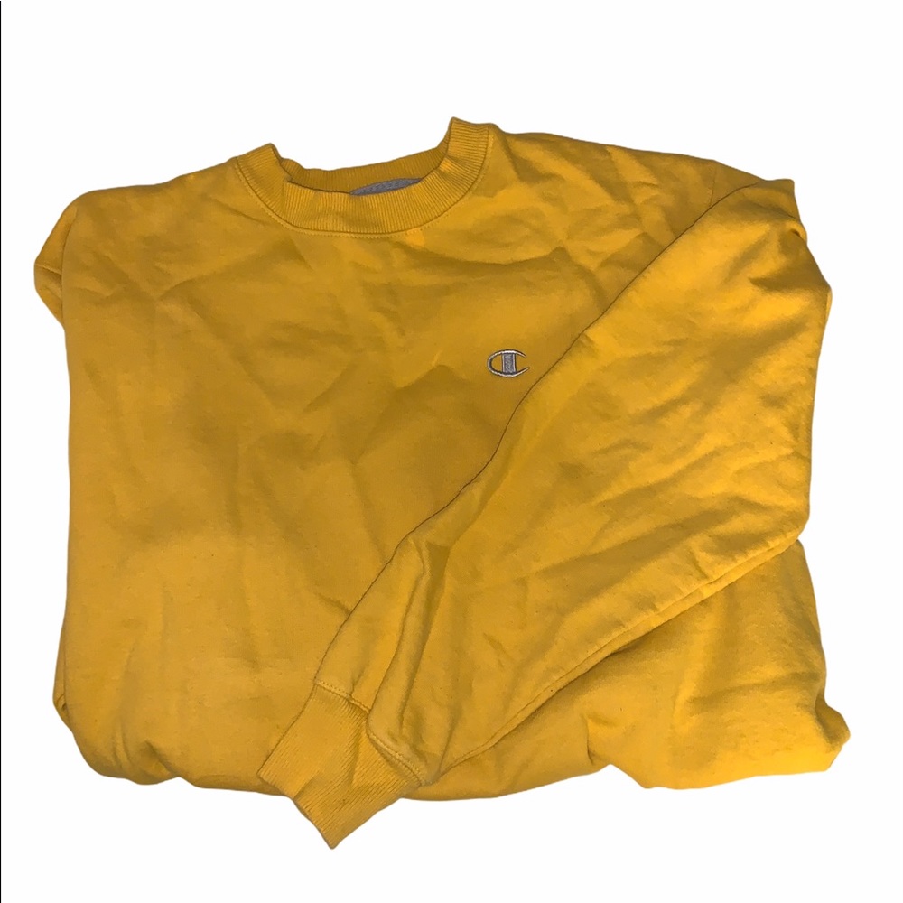 Mustard yellow champion crewneck